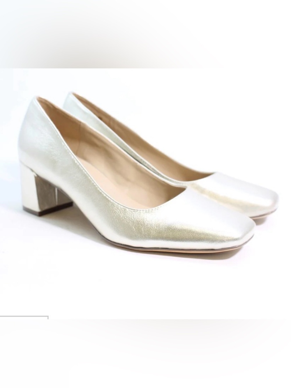 Naturalizer Edit  Elegant Metallic Low Heel Pumps -